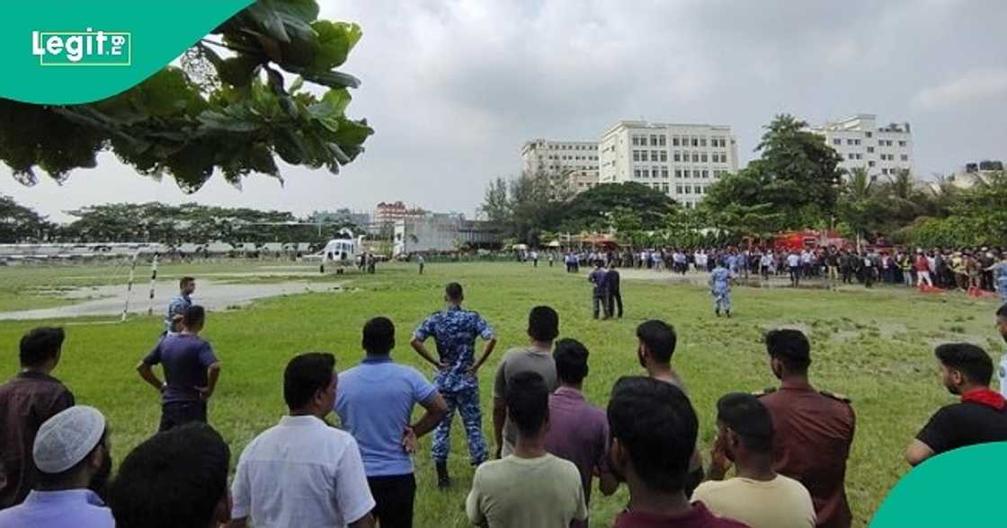 Students flee, chaos erupts as plane crashes into a school in Bangladesh. Students flee, chaos erupts as plane crashes into a school in Bangladesh.