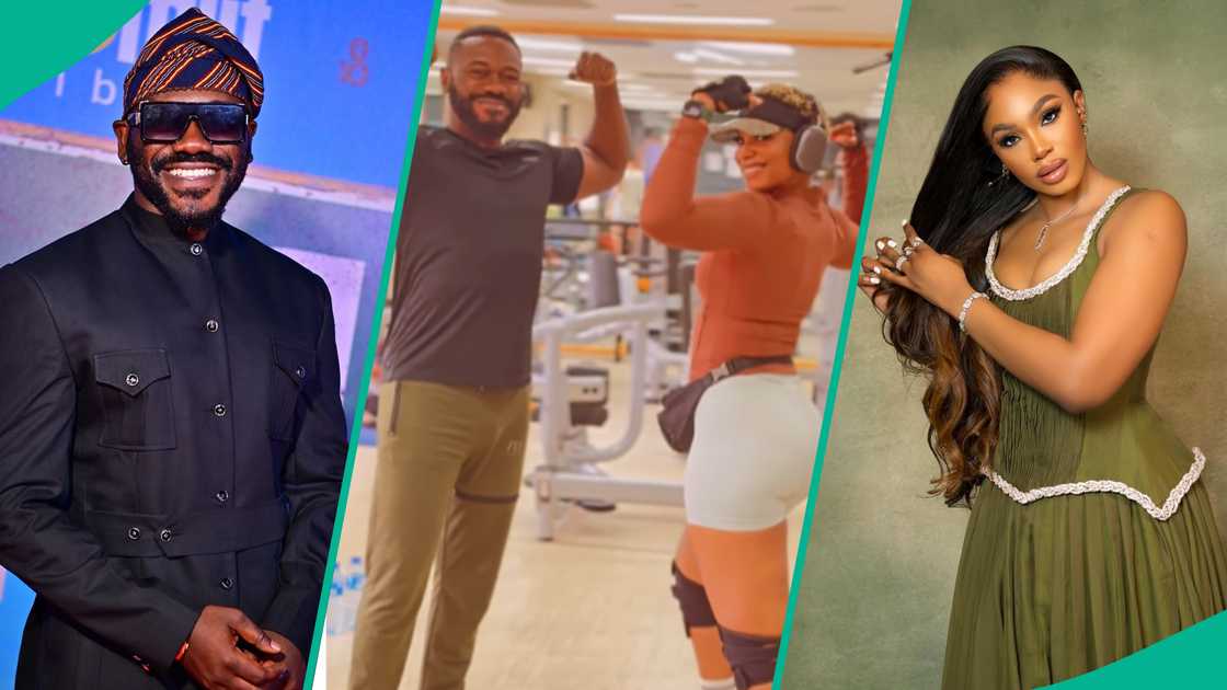 Video of Nollywood actors Deyemi Okanlawon and Sharon Ooja in the gym stirs mixed reactions online.