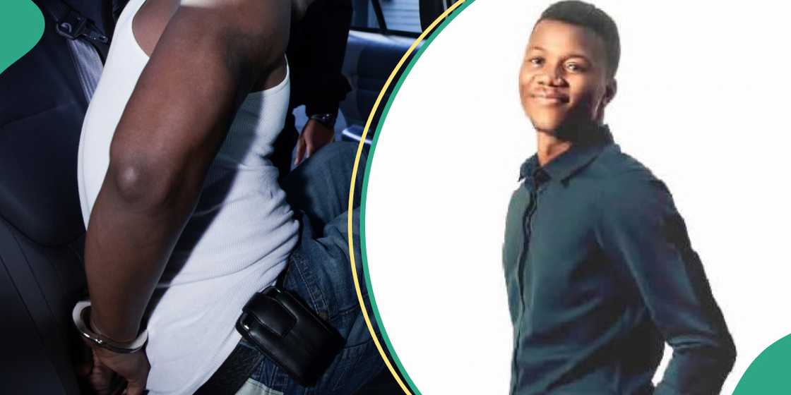 Matashin da aka kama don tura sakon ajiye aiki ta tes Matashin da aka kama don tura sakon ajiye aiki ta tes