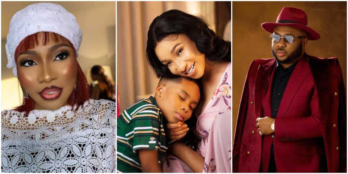 Doris Ogala, Tonto Dikeh and son King Andre, Churchill Olakunle