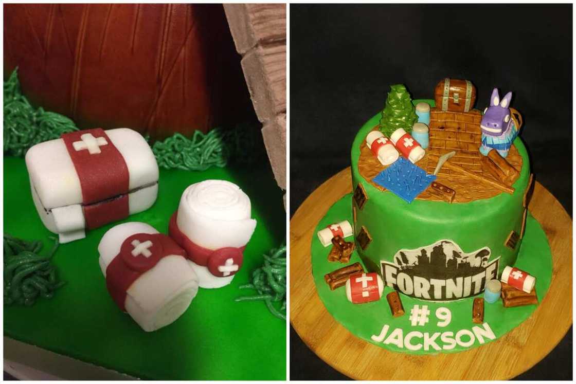 fortnite themed cake