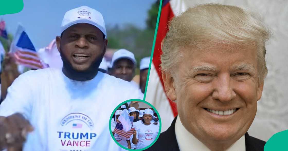 Nigerian singer campaigns for Trump.