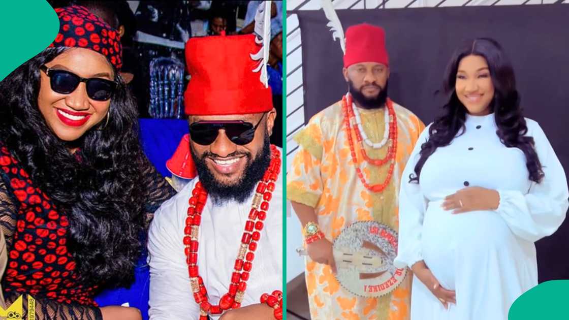 Yul Edochie dresses like deity for Judy Austin's pregnancy photoshoot.
