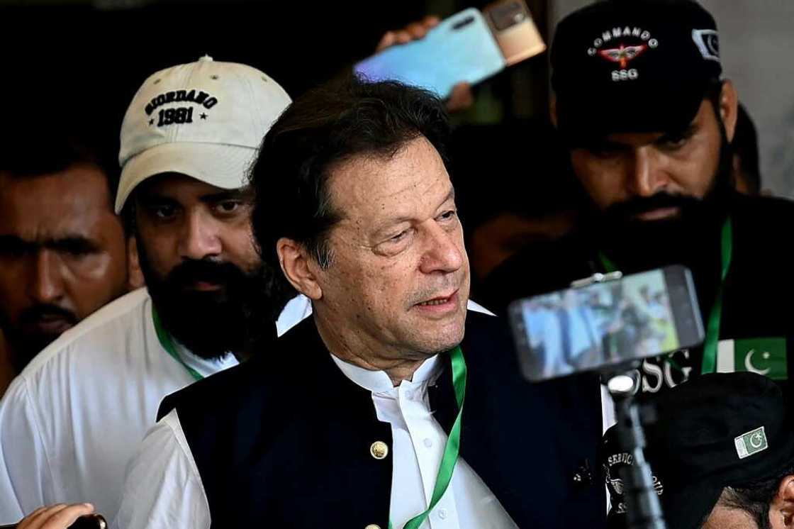 Pakistan's former prime minister Imran Khan (pictured after a court appearance in July 2023) has used AI to campaign from jail on social media