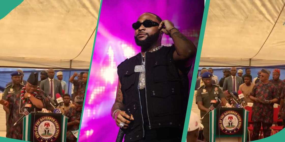 Governor Ademola Adeleke makes people stand up and dance to Davido's song. Governor Ademola Adeleke makes people stand up and dance to Davido's song.