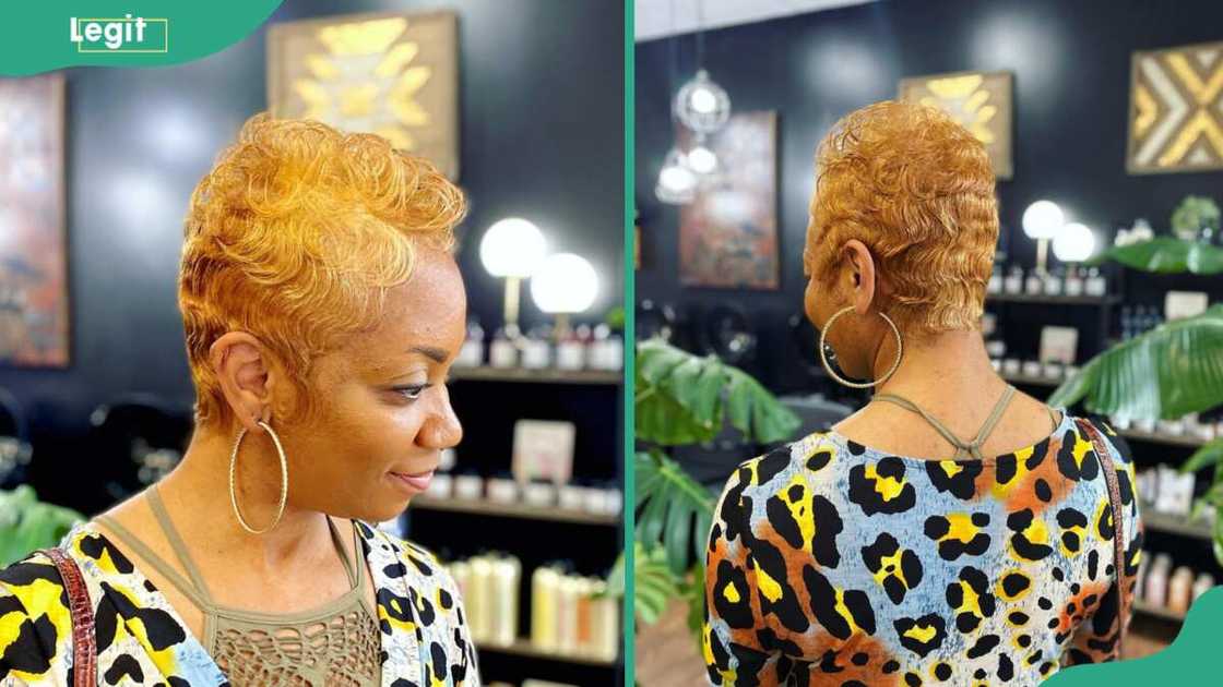 Short golden pixie style