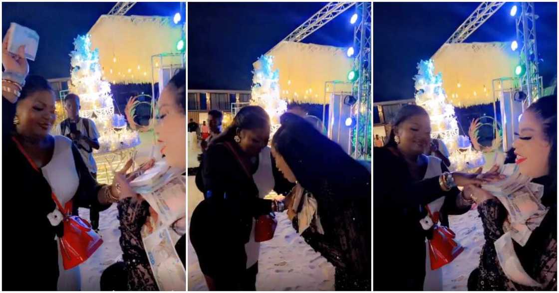 Eniola Badmus at Bobrisky's beach birthday party. Eniola Badmus at Bobrisky's beach birthday party.