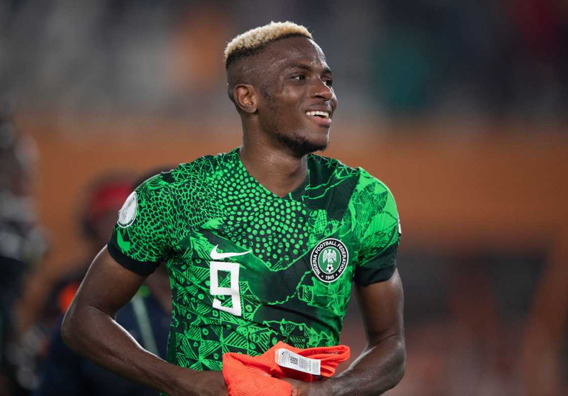 Victor Osimhen at Stade Felix Houphouet-Boigny in Abidjan, Ivory Coast.