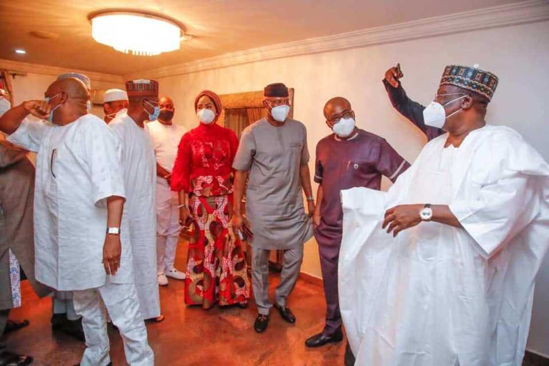 Senate president Lawan, others visit Orji Kalu after release from Kuje prison (photos) Senate president Lawan, others visit Orji Kalu after release from Kuje prison (photos)