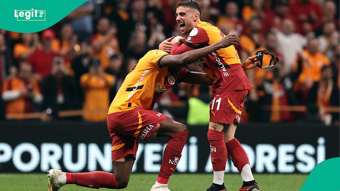 Victor Osimhen, Yunus Akgun, Galatasaray, Antalyaspor, Turkiye, Super Lig. Victor Osimhen, Yunus Akgun, Galatasaray, Antalyaspor, Turkiye, Super Lig.