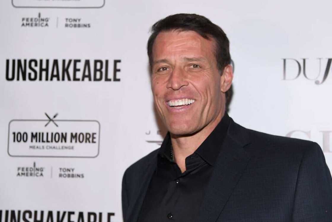 Author Tony Robbins attends the book launch of "UNSHAKEABLE"