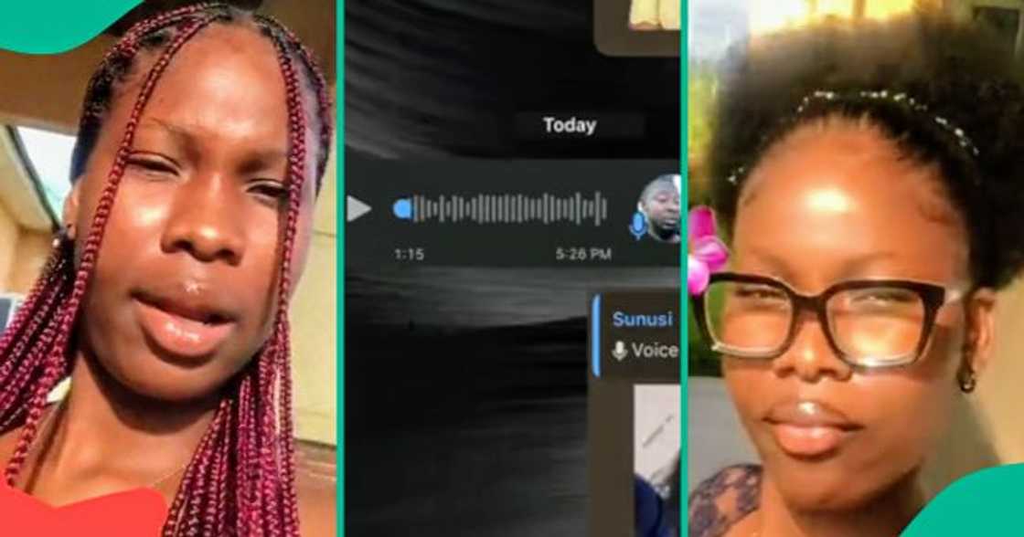 Lady exposes the voice note that she received from a bike man. Lady exposes the voice note that she received from a bike man.