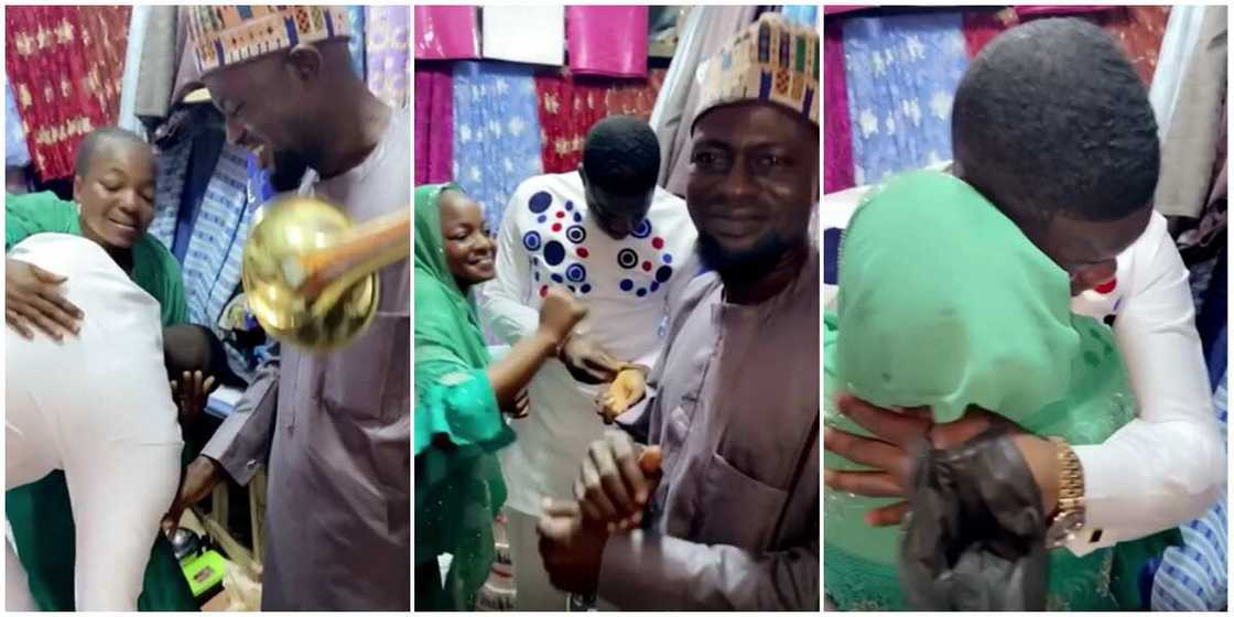 Comedian Cute Abiola breaks down in tears during surprise birthday visit to his parents