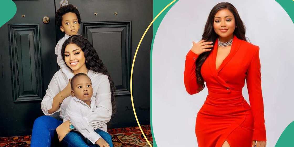 Regina Daniels and sons Regina Daniels and sons