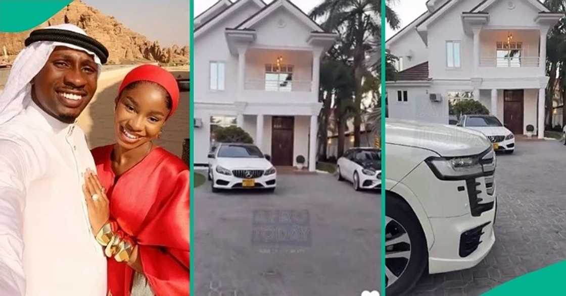 Lady captures white mansion allegedly owned by Priscilla Ojo's Tanzanian husband Lady captures white mansion allegedly owned by Priscilla Ojo's Tanzanian husband