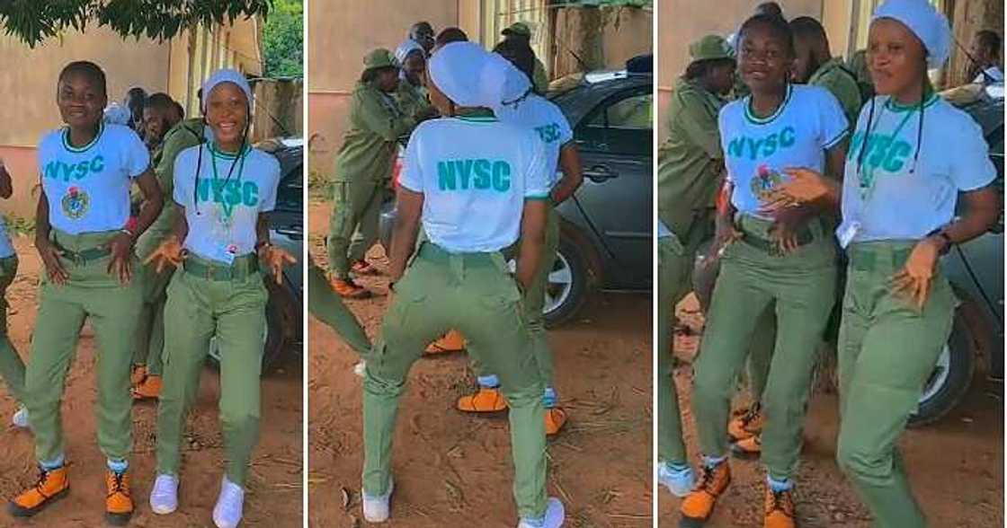 corps members dance in turns, shake waists corps members dance in turns, shake waists