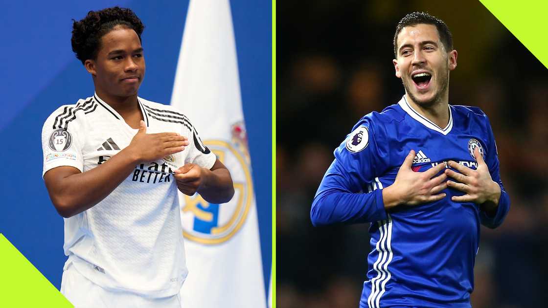 Real Madrid’s Endrick Felipe has been compared with Eden Hazard due to their similar physical features. Real Madrid’s Endrick Felipe has been compared with Eden Hazard due to their similar physical features.