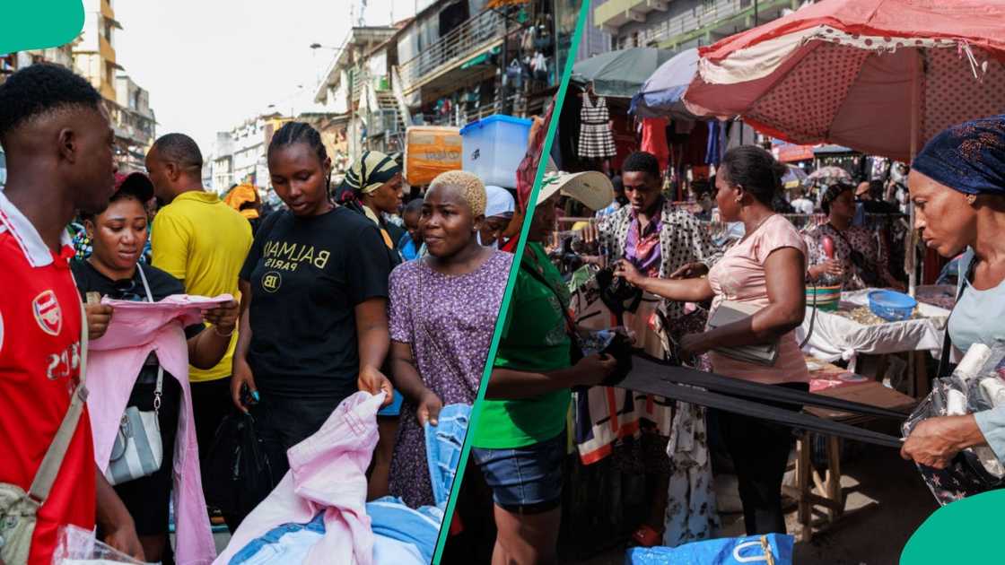 Nigerians shopping for Christmas. Nigerians shopping for Christmas.