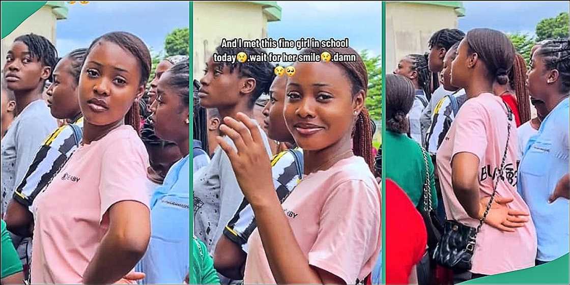 Pretty female student goes viral Pretty female student goes viral