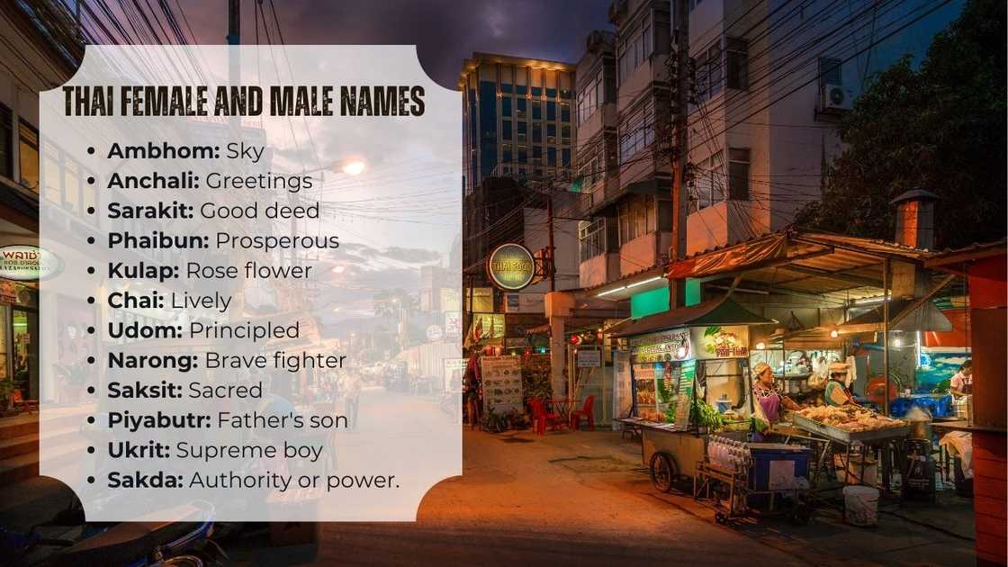 beautiful Thai female and male names with meanings beautiful Thai female and male names with meanings