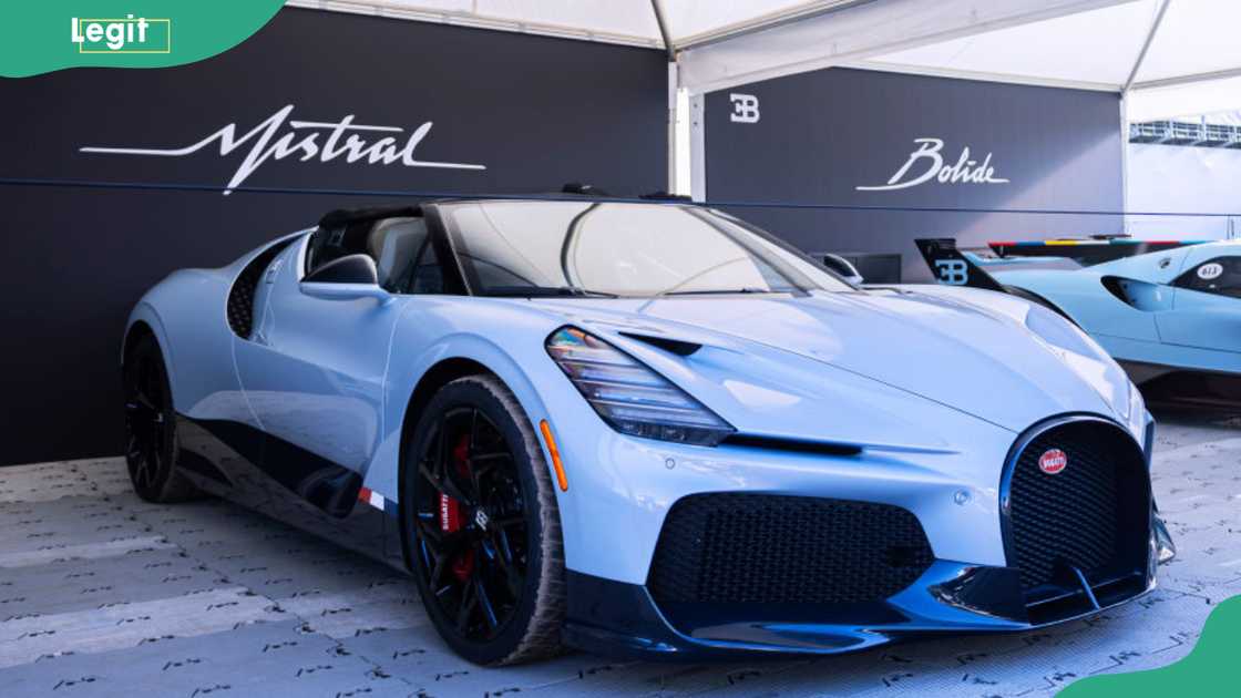 The Bugatti Mistral on display at Goodwood Festival of Speed 2024 in Chichester, England