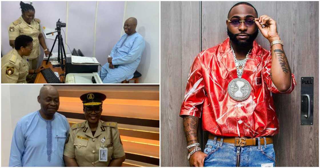 Davido's billionaire father at passport office for capturing. Davido's billionaire father at passport office for capturing.