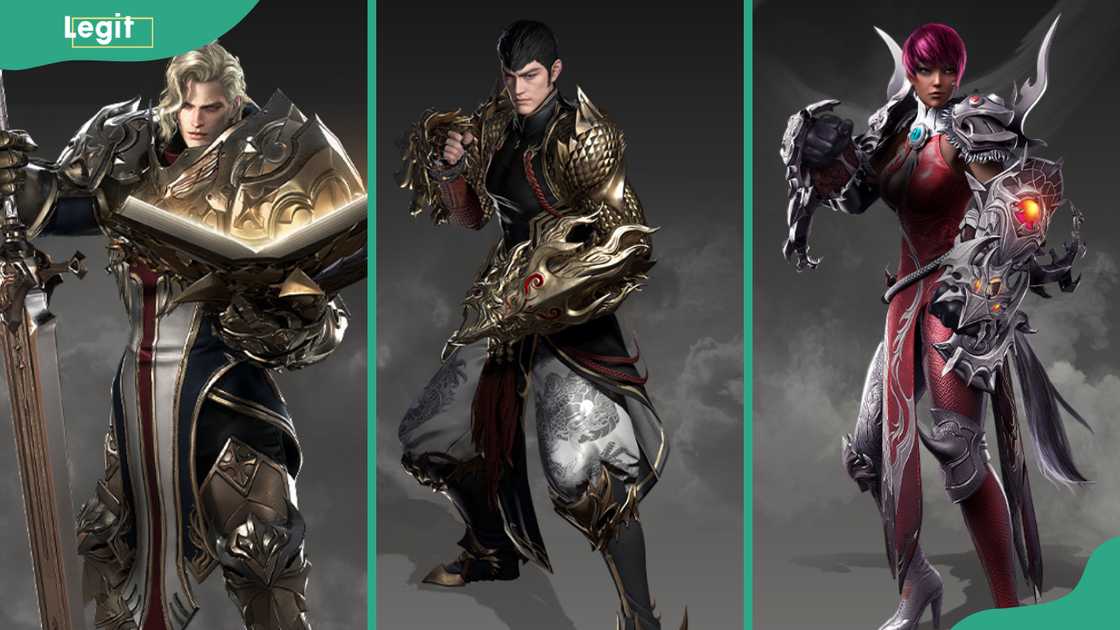 Paladin (L), Striker (C) and Wardancer (R). Paladin (L), Striker (C) and Wardancer (R).