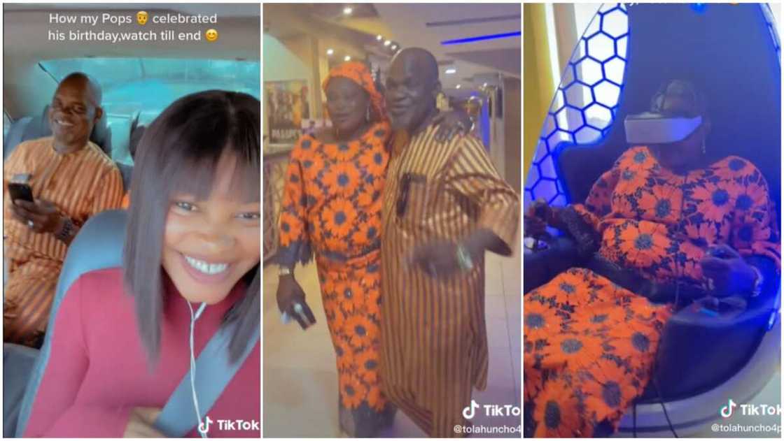 Sweet family goals/the lady's parents had much fun. Sweet family goals/the lady's parents had much fun.