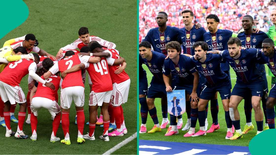 PSG, Arsenal, UEFA, Champions League, Football, Europe. PSG, Arsenal, UEFA, Champions League, Football, Europe.