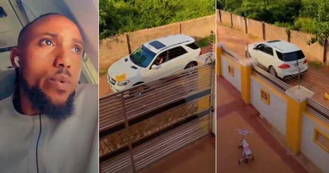 Man hilariously tackles wife over driving skill Man hilariously tackles wife over driving skill