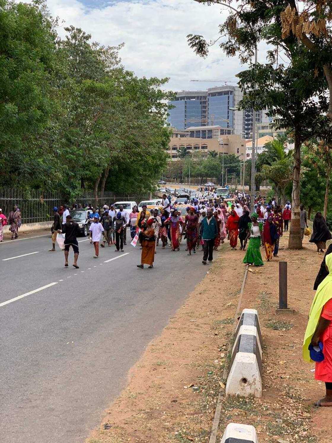 Women stage a rally in Abuja to beg Atiku Abubakar to concede Women stage a rally in Abuja to beg Atiku Abubakar to concede