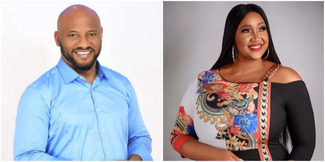 Yul Edochie smiling, Judy Austin-Edochie smiling Yul Edochie smiling, Judy Austin-Edochie smiling
