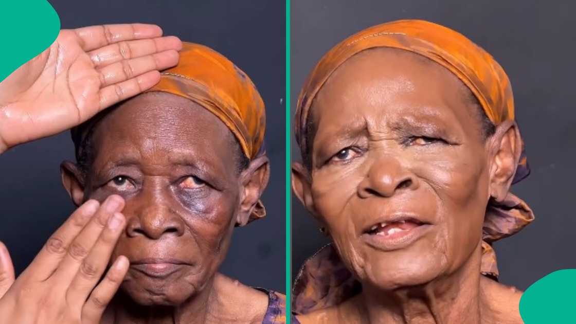 86-year-old grandma shows her makeup face