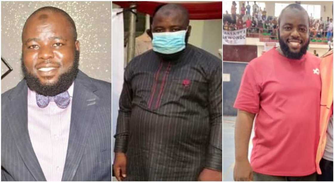 Clothes now look like agbada: Man shares amazing transformation as he sheds away 10kg, photos cause stirs