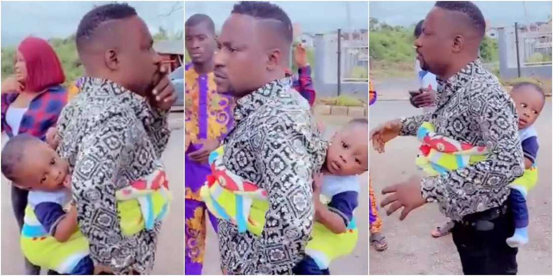 Actor Segun Ogungbe and his youngest son