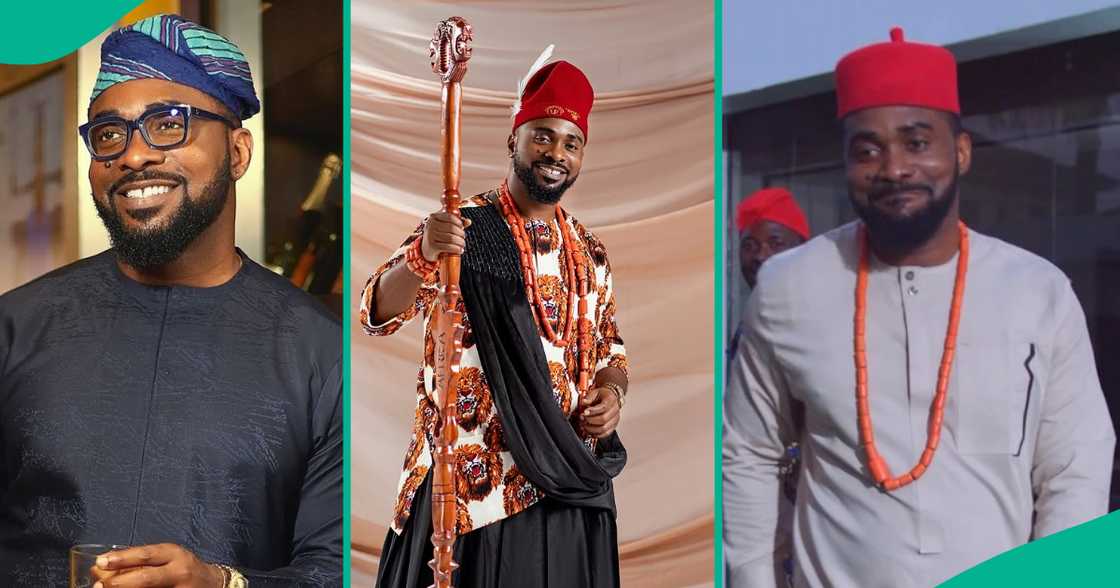 Uzor Arukwe shares new picture of him in Igbo attire. Uzor Arukwe shares new picture of him in Igbo attire.