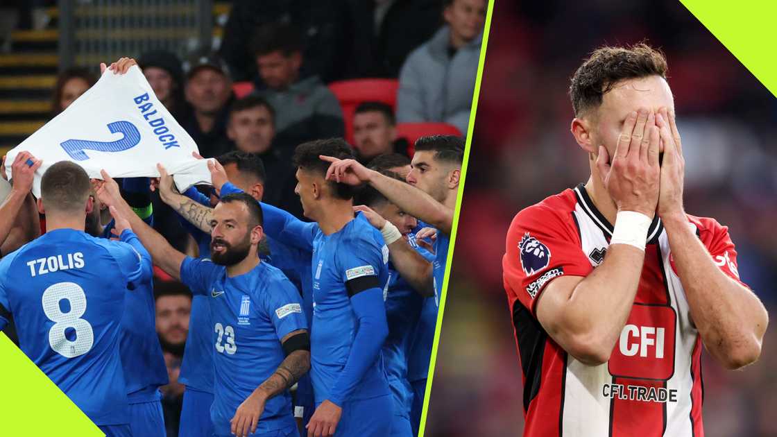 Greece players paid a touching tribute to their late teammate George Baldock in their victory against England in the UEFA Nations League. Greece players paid a touching tribute to their late teammate George Baldock in their victory against England in the UEFA Nations League.