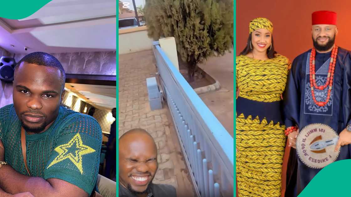 Tosin Silverdam react to video of Judy Austin opening gate for Yul Edochie. Tosin Silverdam react to video of Judy Austin opening gate for Yul Edochie.