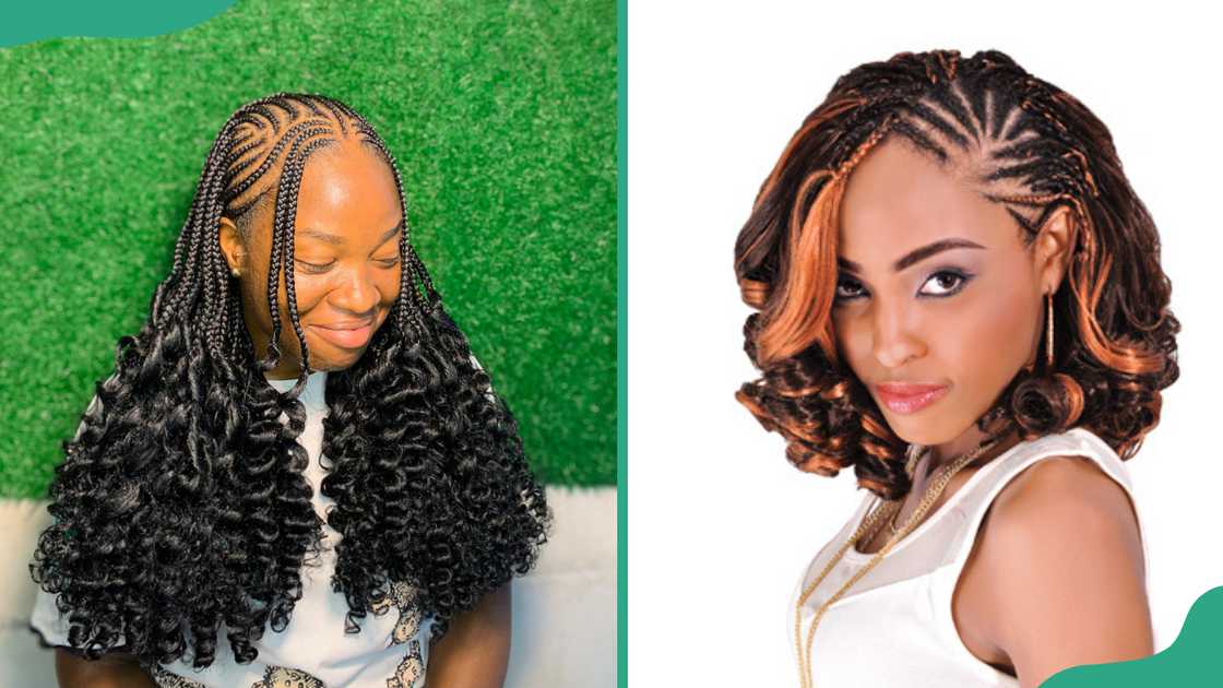 Cornrow pick and drop braids Cornrow pick and drop braids