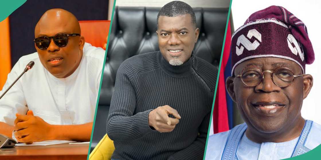 Reno Omokri reacts to Fubara 'calling out Tinubu' for mentioning only his name