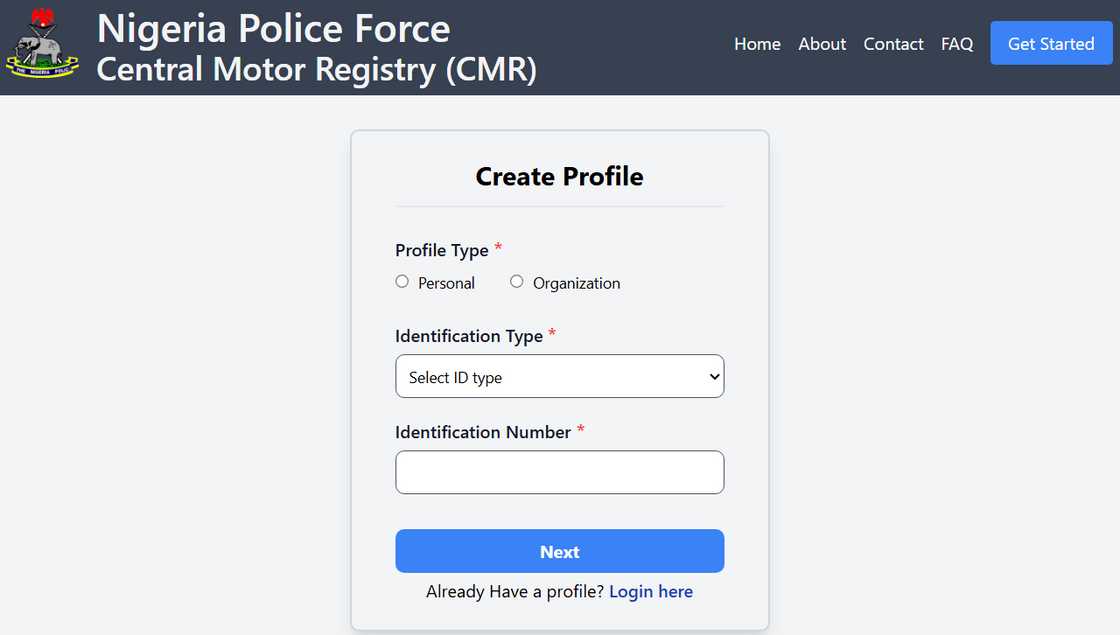 e-CMR registration portal