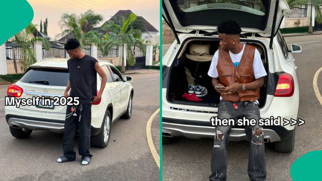 Nigerian man who bought a car for his mother. Nigerian man who bought a car for his mother.