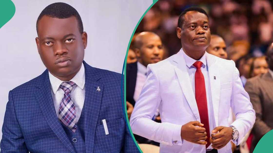 Nigerian Pastor Arome Osayi walking out of congregation because of phone ringing