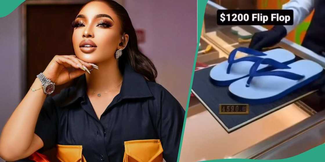 Tonto Dikeh flaunts N1.2m dunlop slippers she would wear to heaven. Tonto Dikeh flaunts N1.2m dunlop slippers she would wear to heaven.