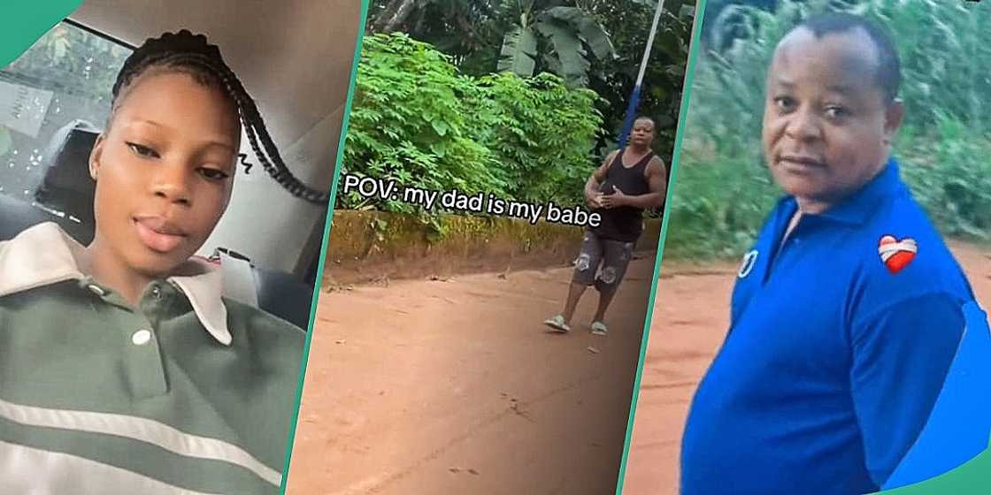 Lady calls her African father babe Lady calls her African father babe