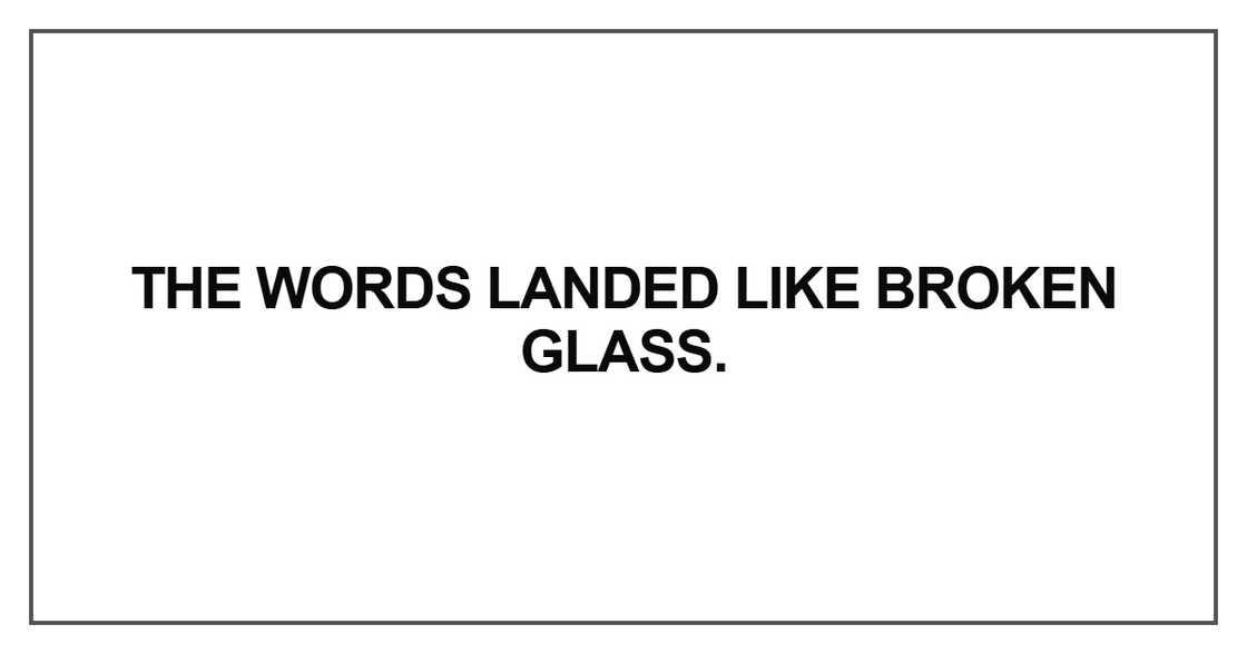 The words landed