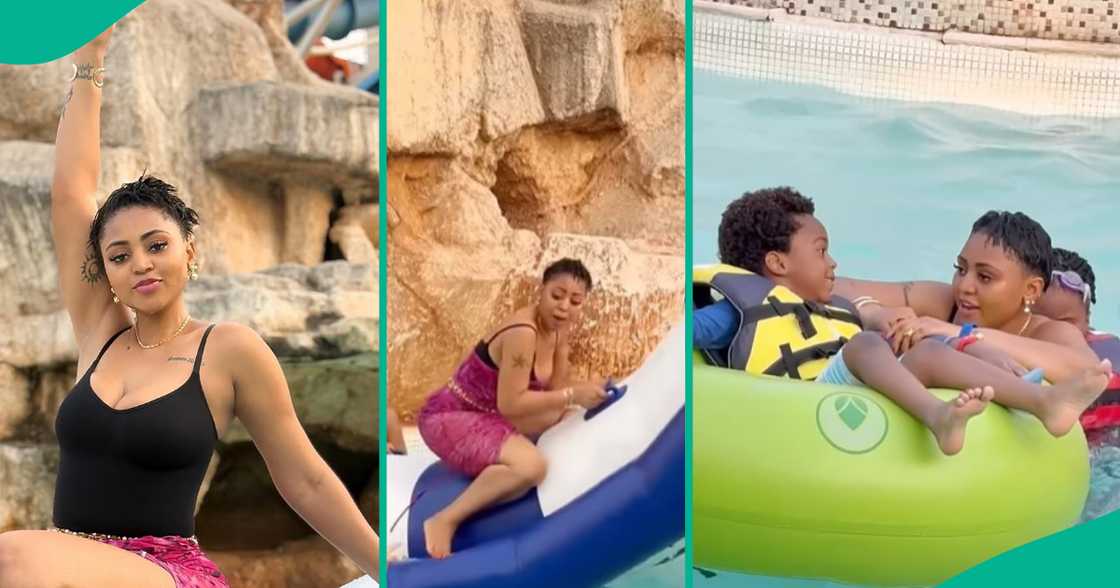 Regina Daniels and her family hangout. Regina Daniels and her family hangout.