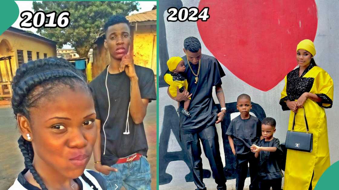 Lady and her husband share transformation photo. Lady and her husband share transformation photo.