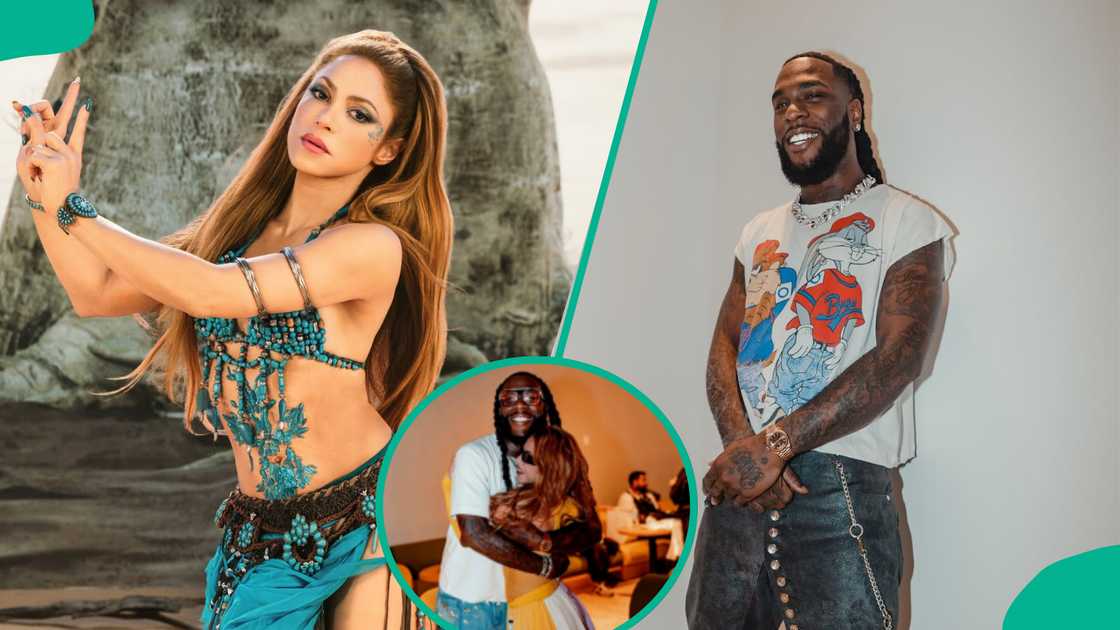 Burna Boy and Shakira's hug in Mexico gets fans talking Burna Boy and Shakira's hug in Mexico gets fans talking