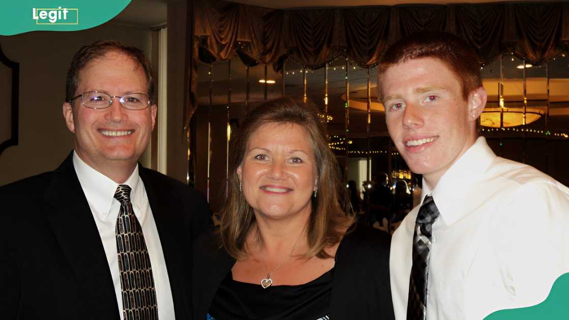 Bryce Laspisa with his parents at an event Bryce Laspisa with his parents at an event